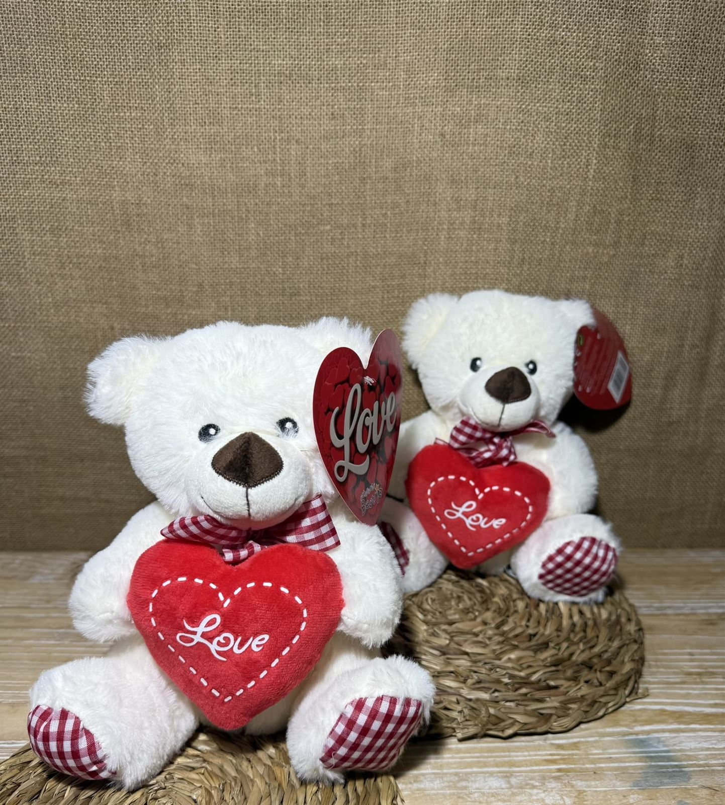 Oso blanco love vichy - Imagen 1