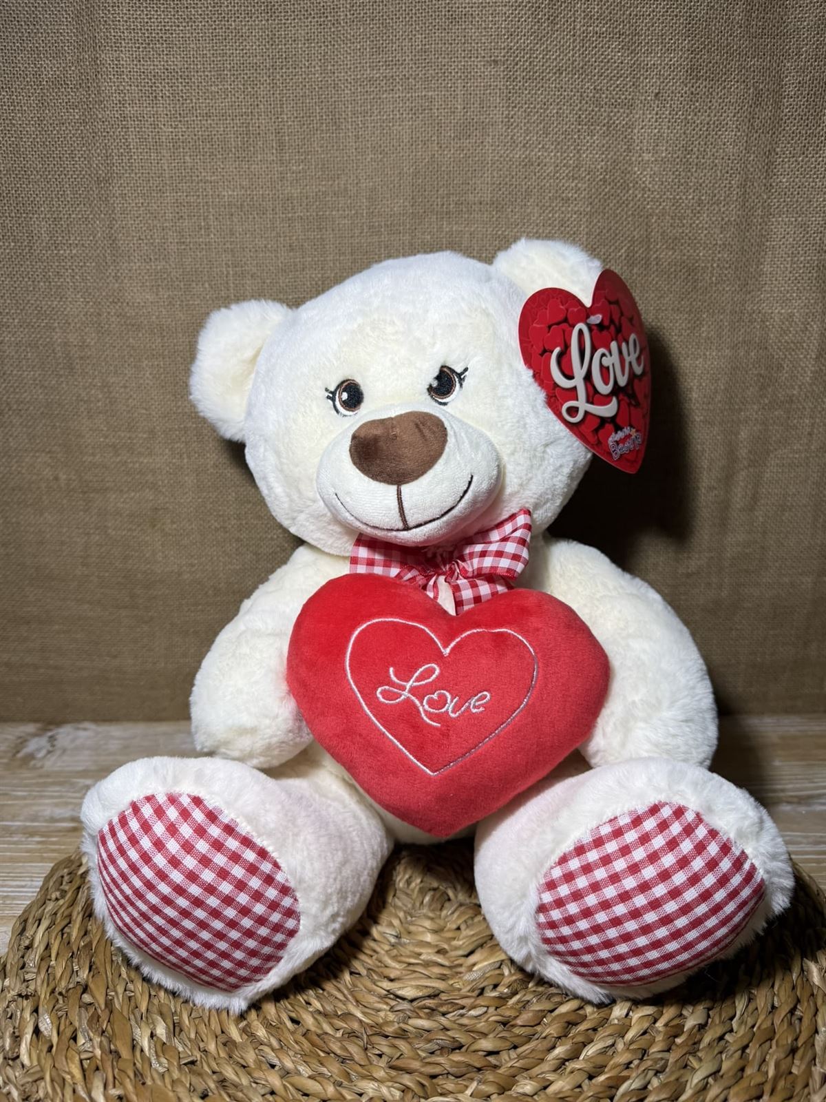 Oso blanco love vichy - Imagen 1