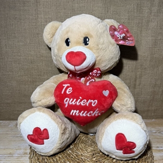 Oso marrón con corazón de "Te Quiero Mucho" - Imagen 2