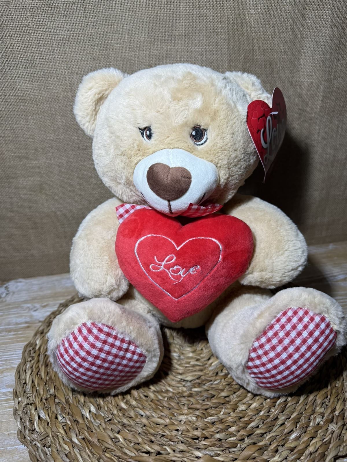 Oso marrón love vichy - Imagen 2