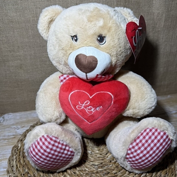 Oso marrón love vichy - Imagen 2