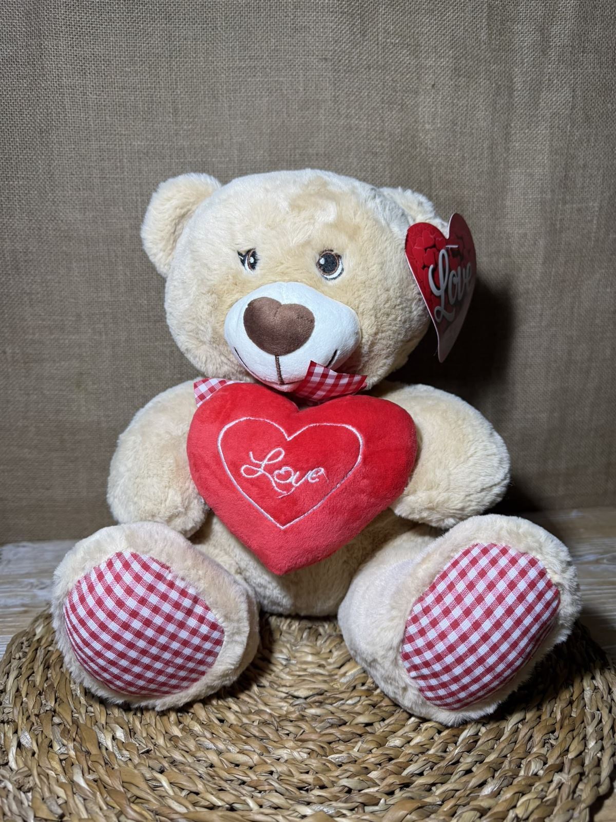 Oso marrón love vichy - Imagen 3