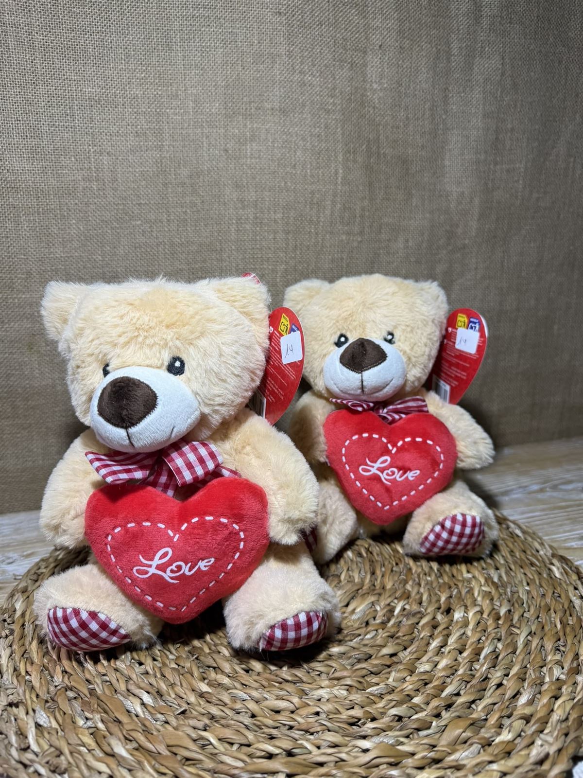 Oso marrón love vichy - Imagen 1