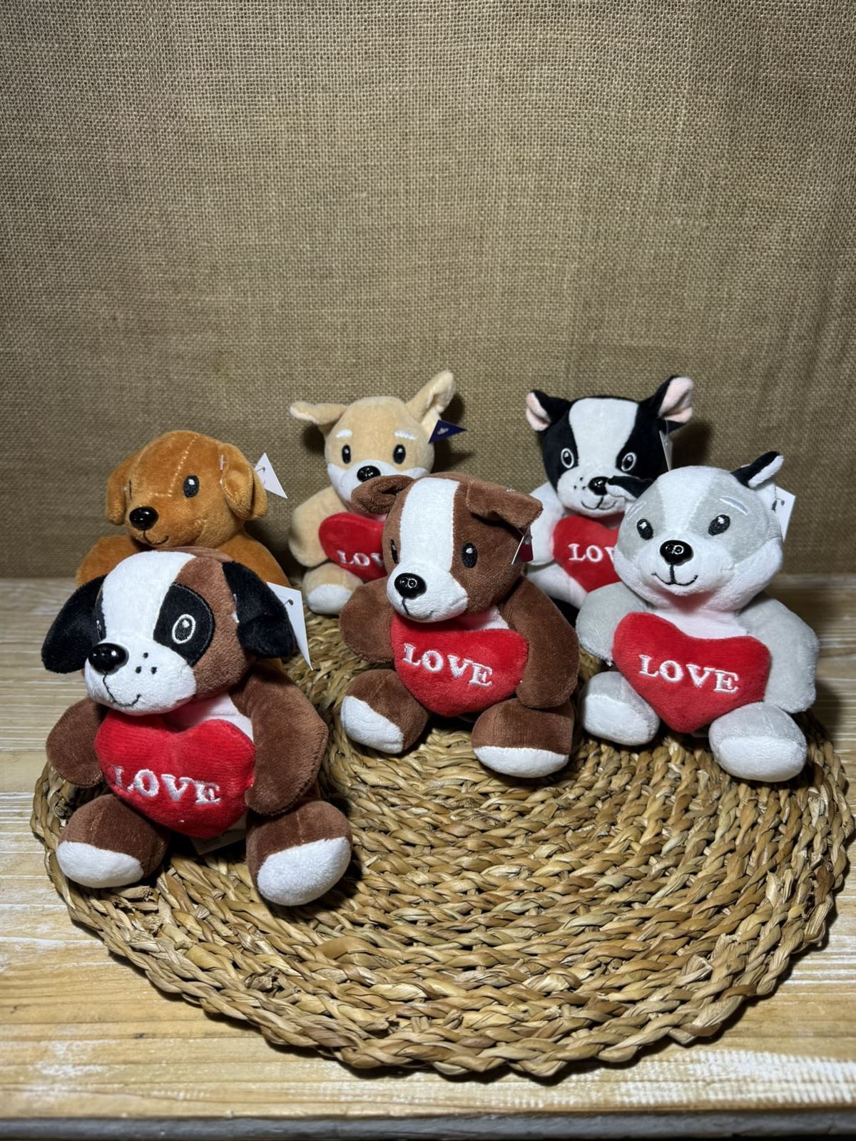 Peluche perros corazón - Imagen 1