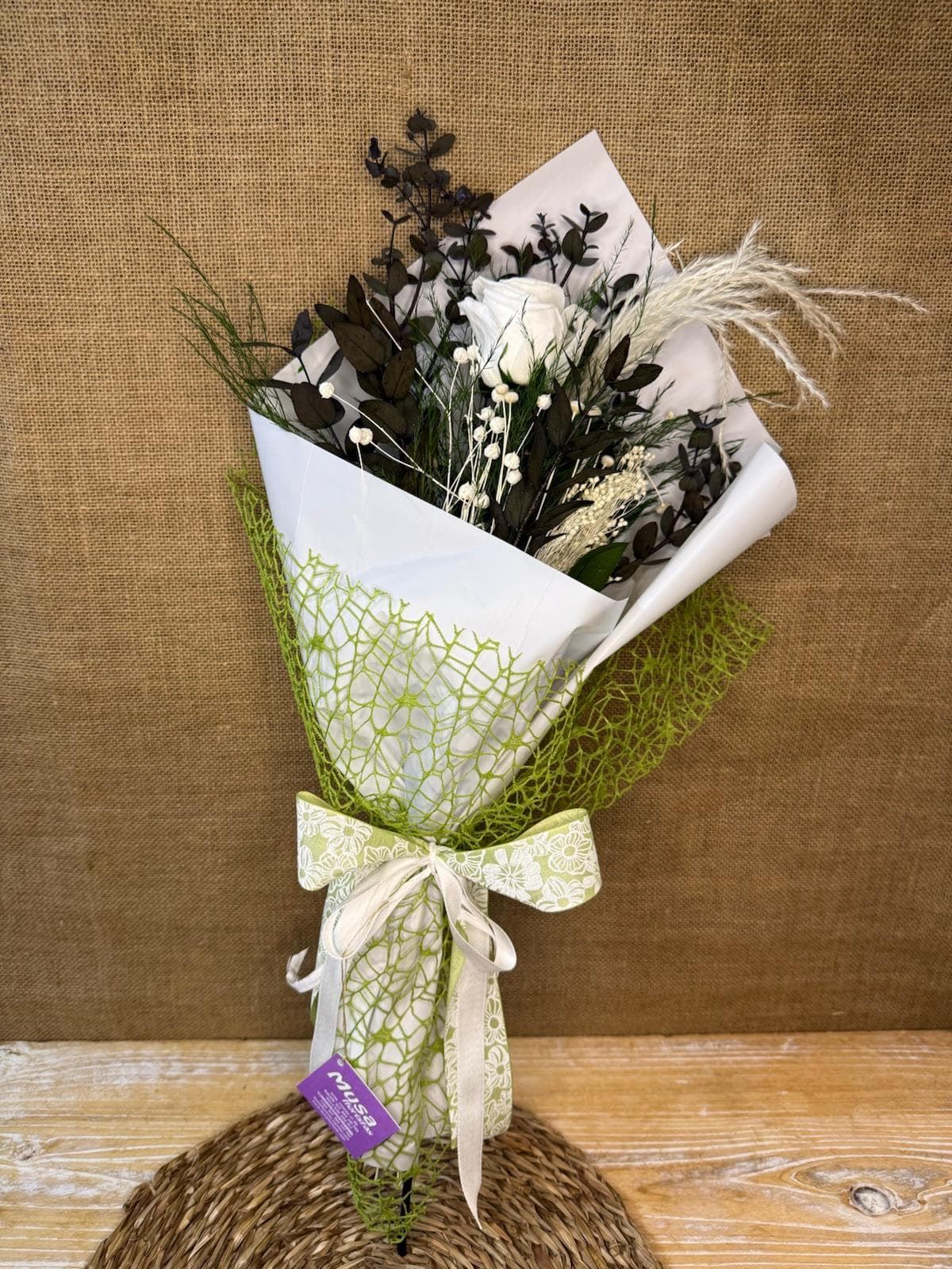 Ramo 1 rosa blanca - Imagen 3