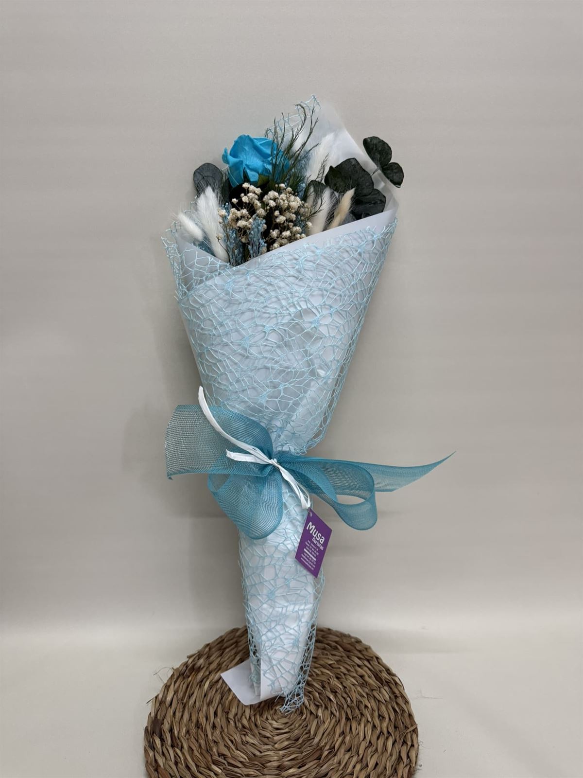 Ramo 1 rosa en tono azul - Imagen 5