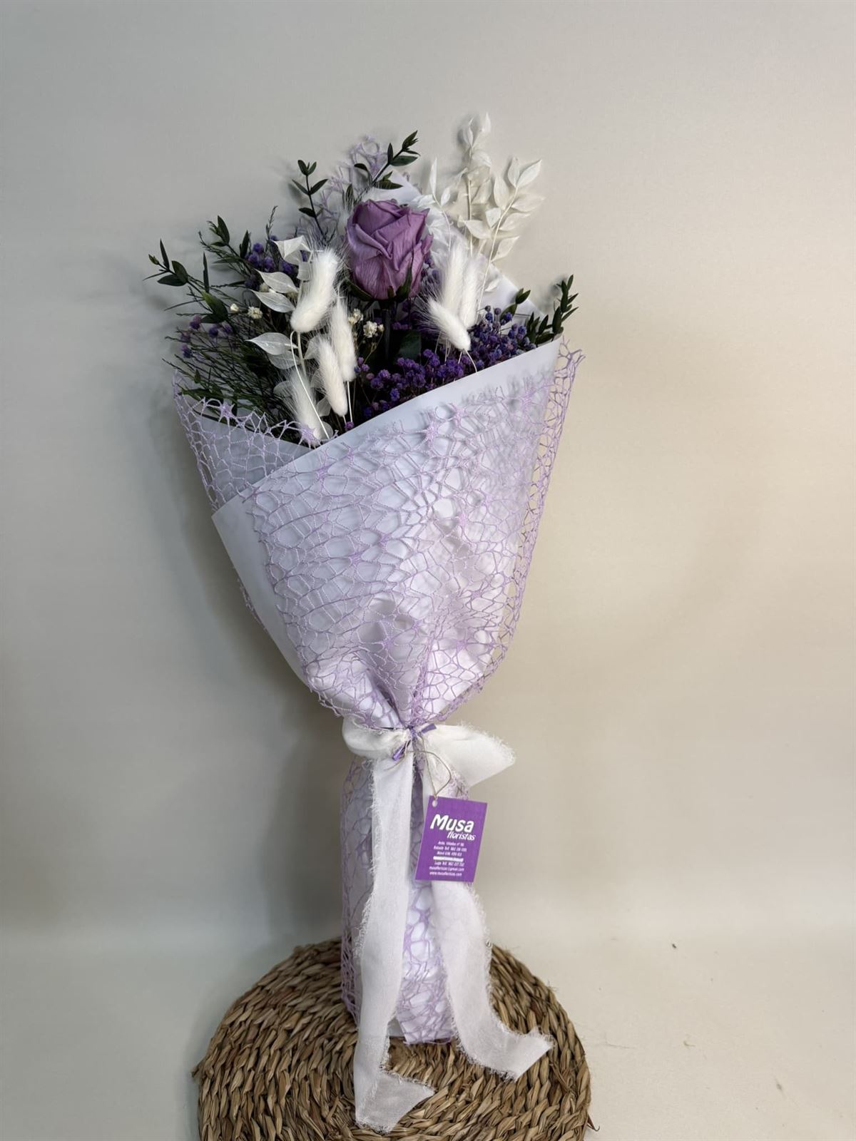 Ramo 1 rosa en tono lilas - Imagen 1