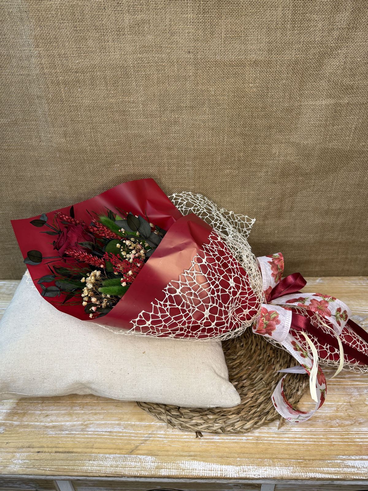 Ramo 1 rosa granate - Imagen 1