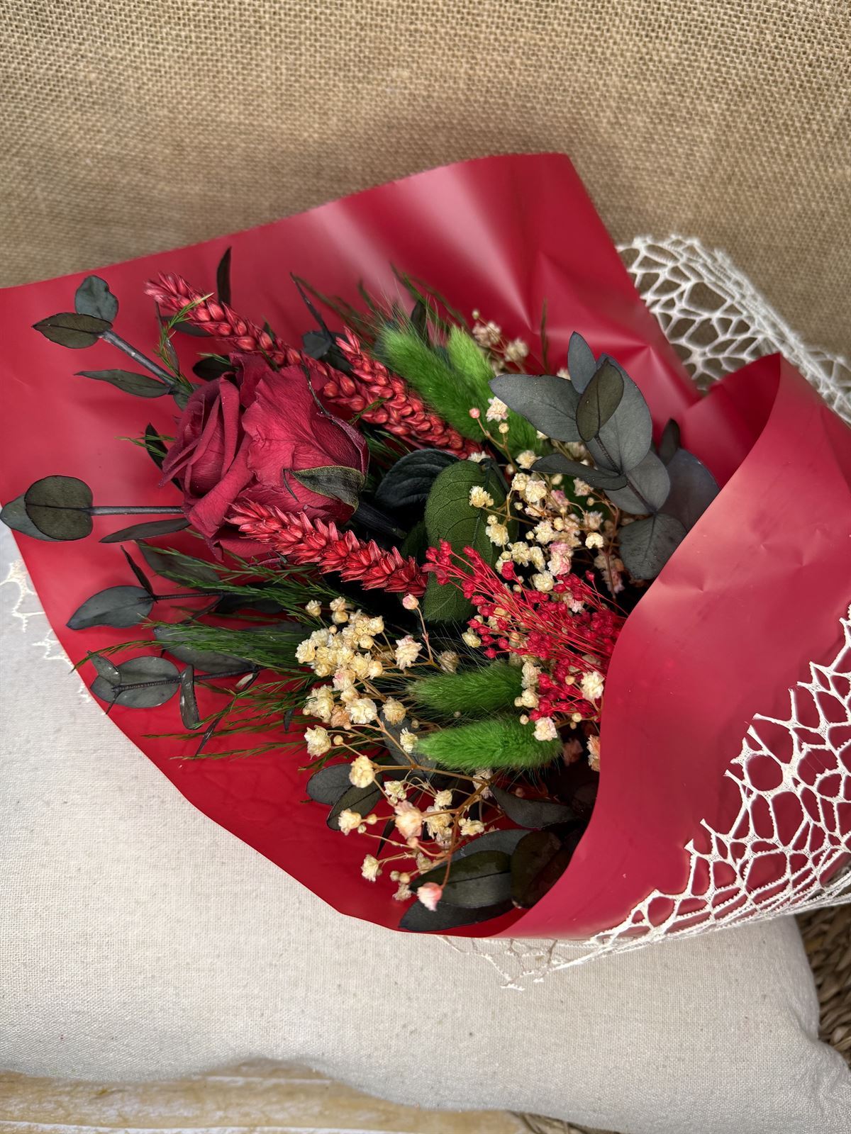 Ramo 1 rosa granate - Imagen 2