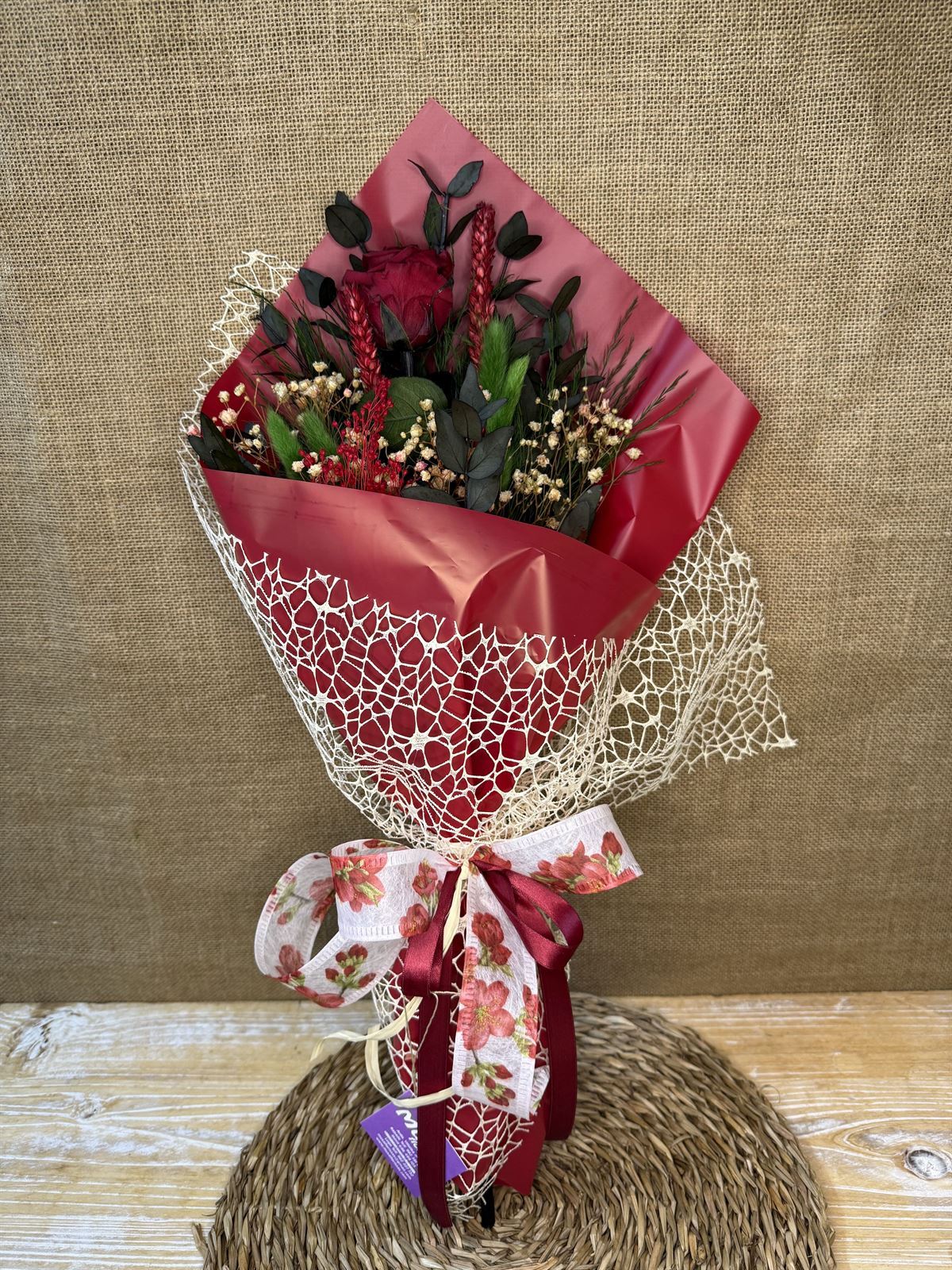 Ramo 1 rosa granate - Imagen 3