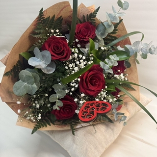 Ramo de 6 rosas rojas - Imagen 1