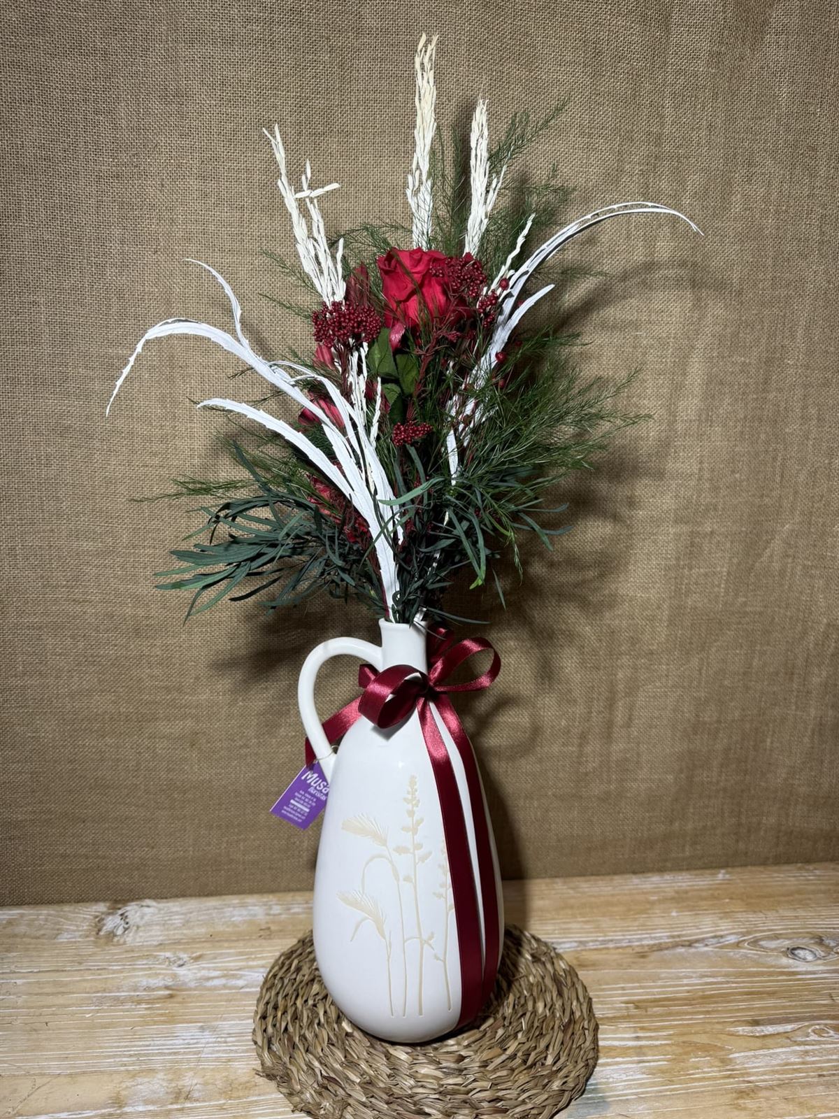 Ramo en jarrón blanco - Imagen 3