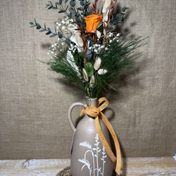 Ramo en jarrón marrón - Imagen 1