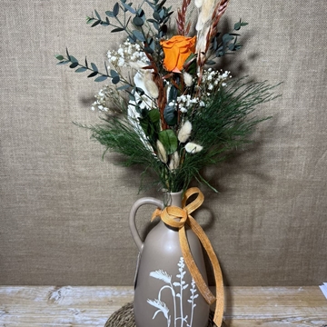 Ramo en jarrón marrón - Imagen 2