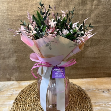 Ramo en tonos rosa con jarrón - Imagen 1