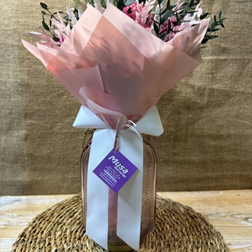 Ramo en tonos rosa en jarrón - Imagen 2