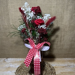 Ramo rojo en jarrón - Imagen 1