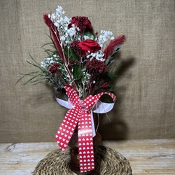 Ramo rojo en jarrón - Imagen 2