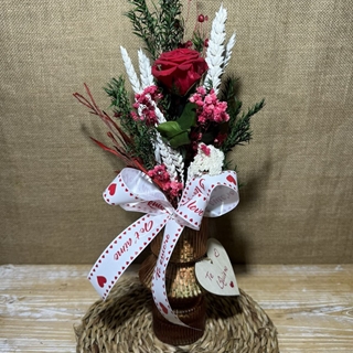 Ramo rojo en jarrón - Imagen 2