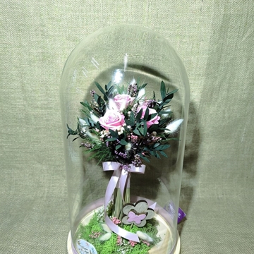 Ramo rosa en cúpula - Imagen 1