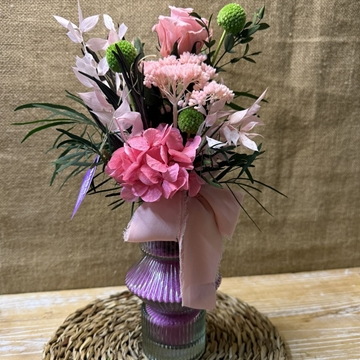 Ramo rosa en jarrón - Imagen 2