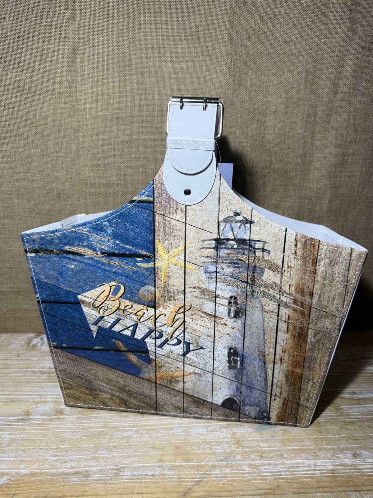 Revistero tono azul y marrón - Imagen 3