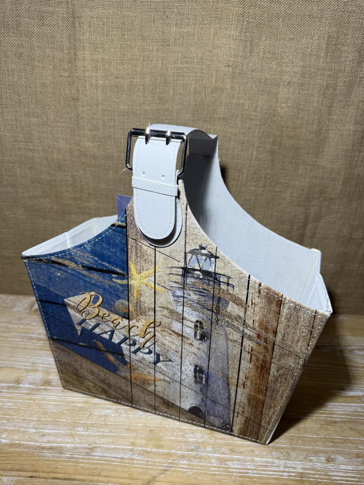 Revistero tono azul y marrón - Imagen 6