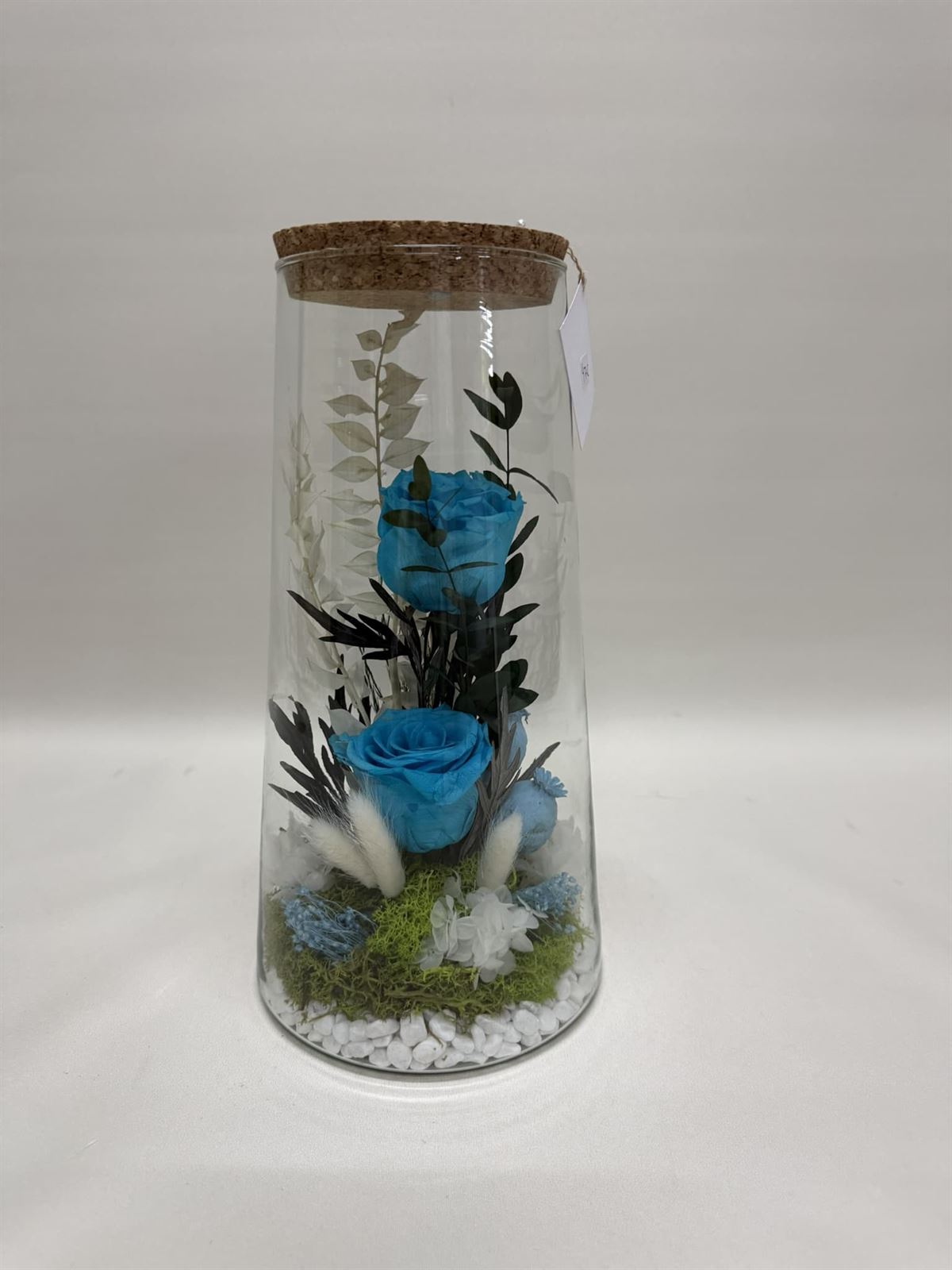 Terrario cónico en tonos azules - Imagen 1