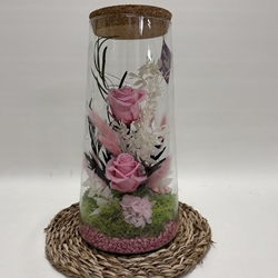 Terrario cónico en tonos rosa - Imagen 2