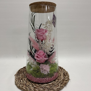 Terrario cónico en tonos rosa - Imagen 2