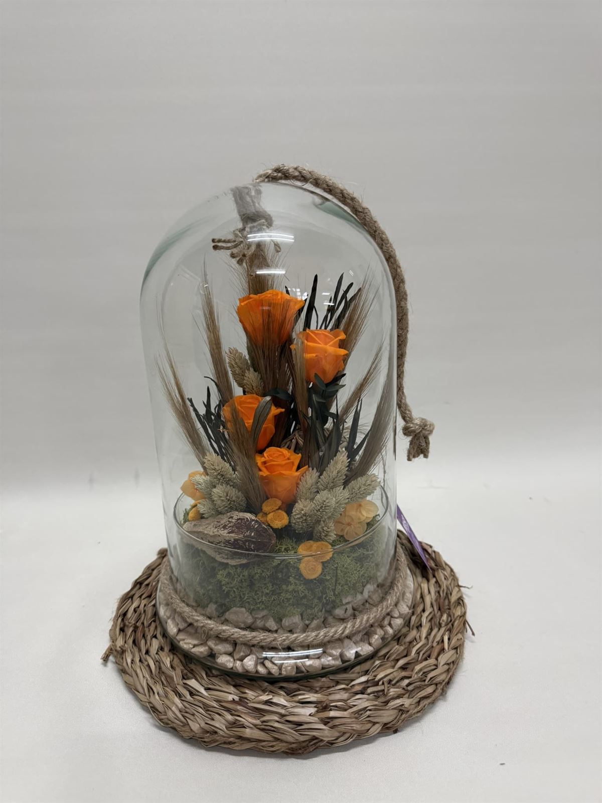 Terrario cúpula con cuerda en tonos naranjas - Imagen 2