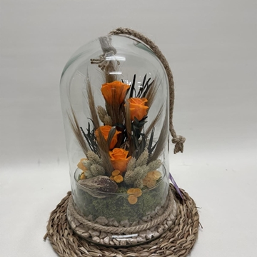 Terrario cúpula con cuerda en tonos naranjas - Imagen 2