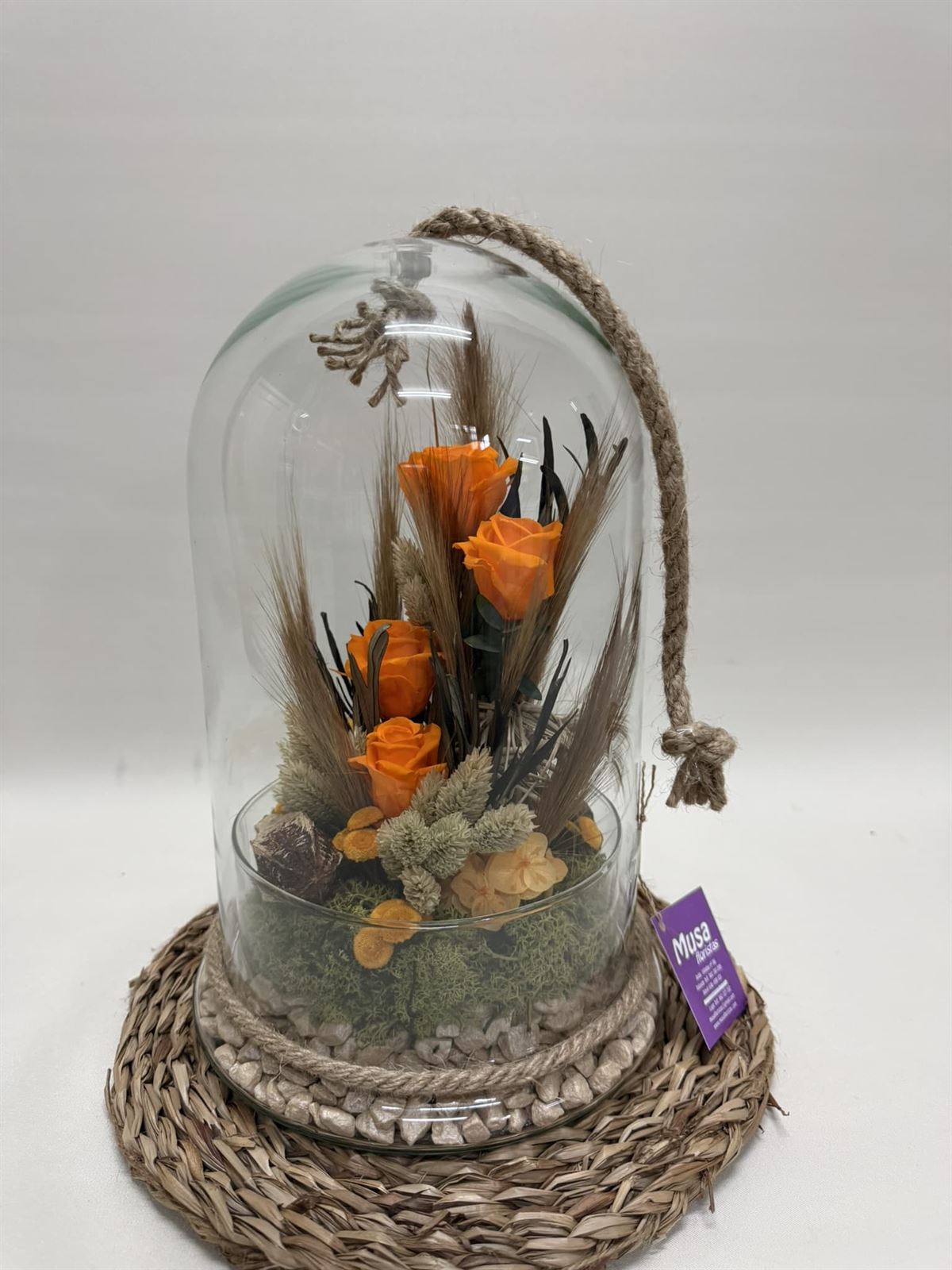 Terrario cúpula con cuerda en tonos naranjas - Imagen 5