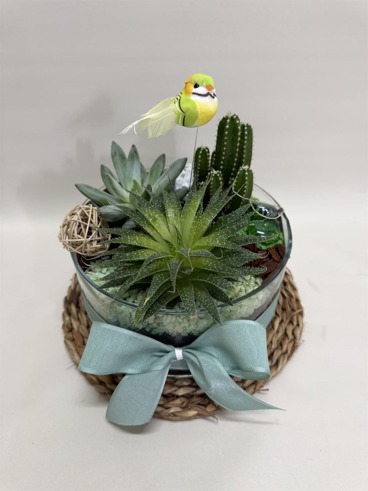 Terrario en cristal en tono verde - Imagen 2