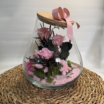 Terrario kumbolo pequeño en tono rosa - Imagen 2