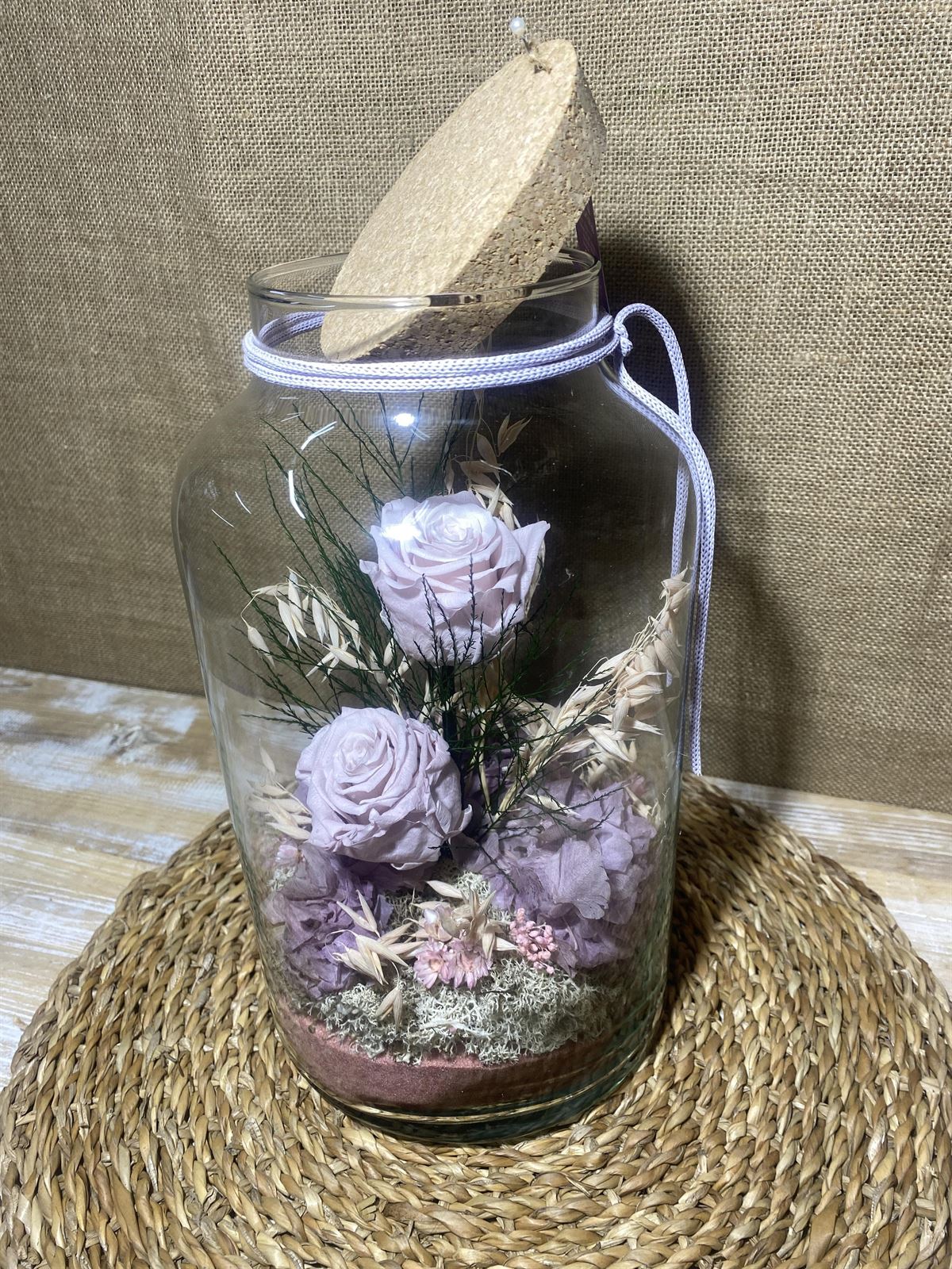 Terrarium con tapa de corcho en tono rosa empolvado - Imagen 5