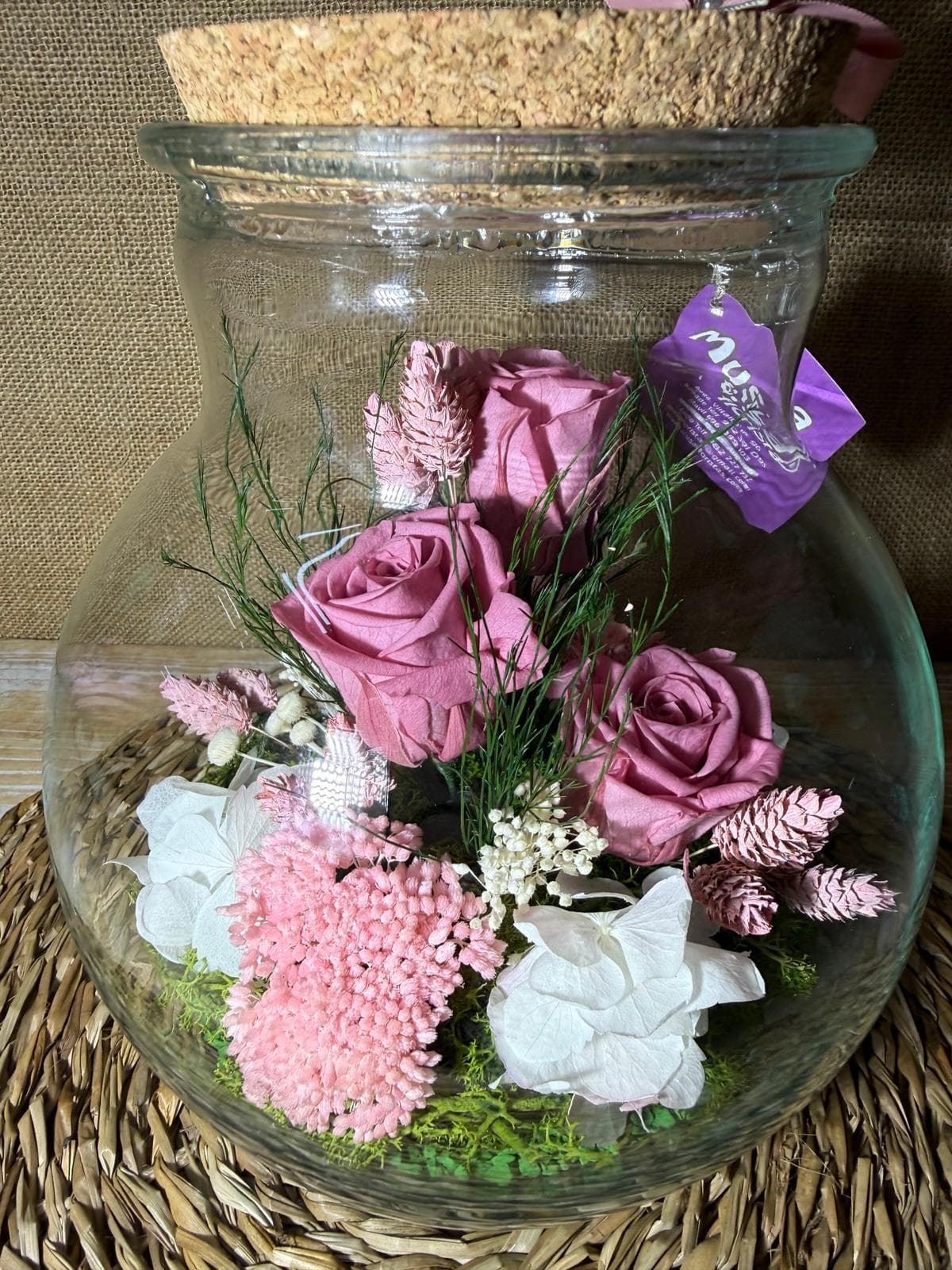 Terrarium con tapa de corcho en tonos bloosom - Imagen 2