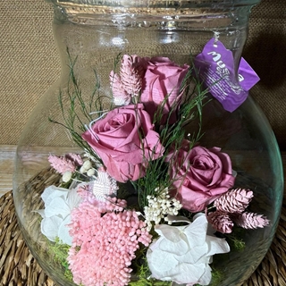 Terrarium con tapa de corcho en tonos bloosom - Imagen 2