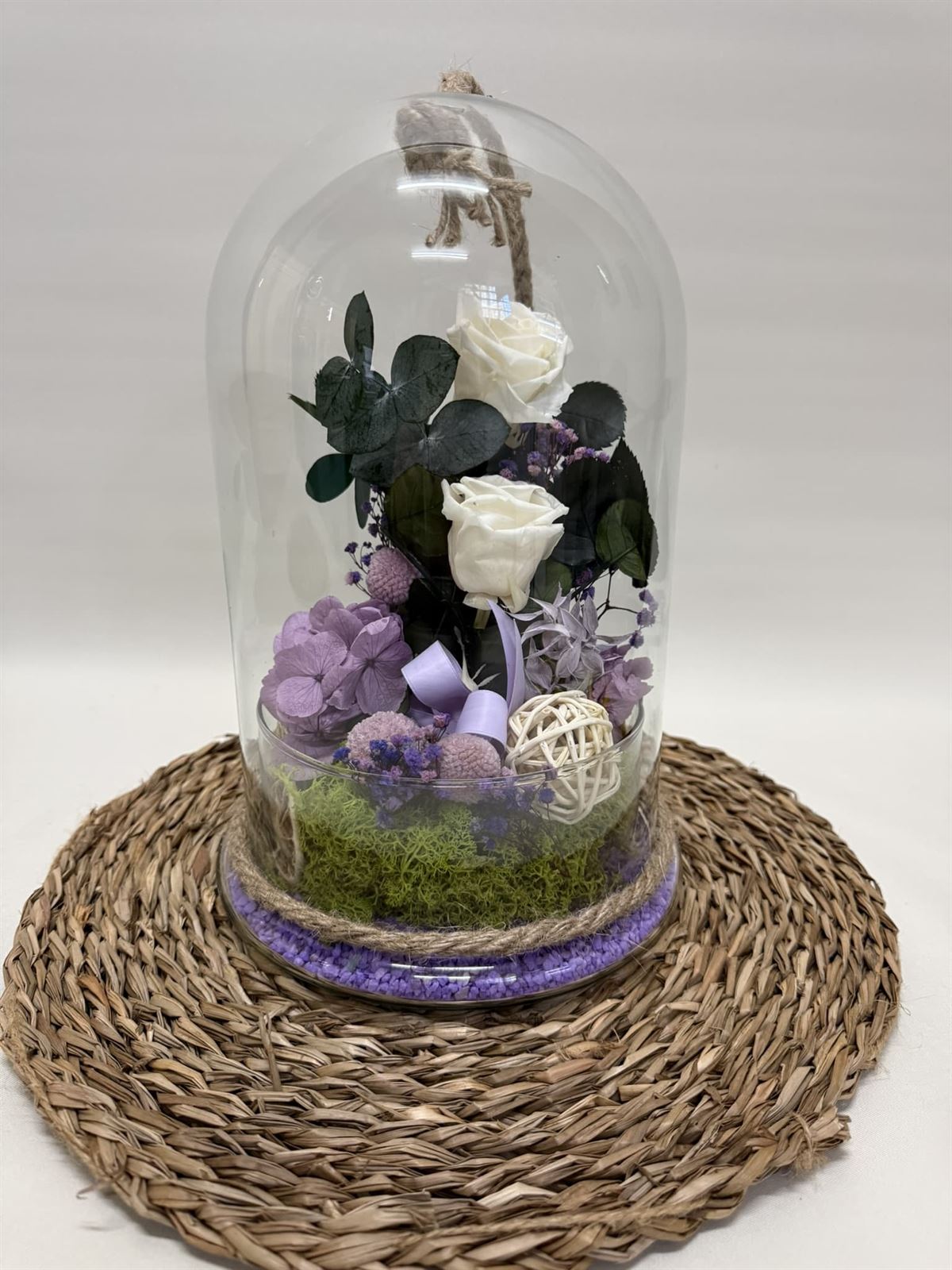 Terrarium cuerda en tonos blancos - Imagen 1
