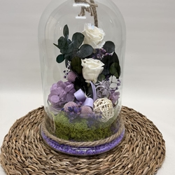 Terrarium cuerda en tonos blancos - Imagen 1