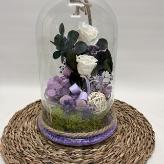 Terrarium cuerda en tonos blancos - Imagen 1