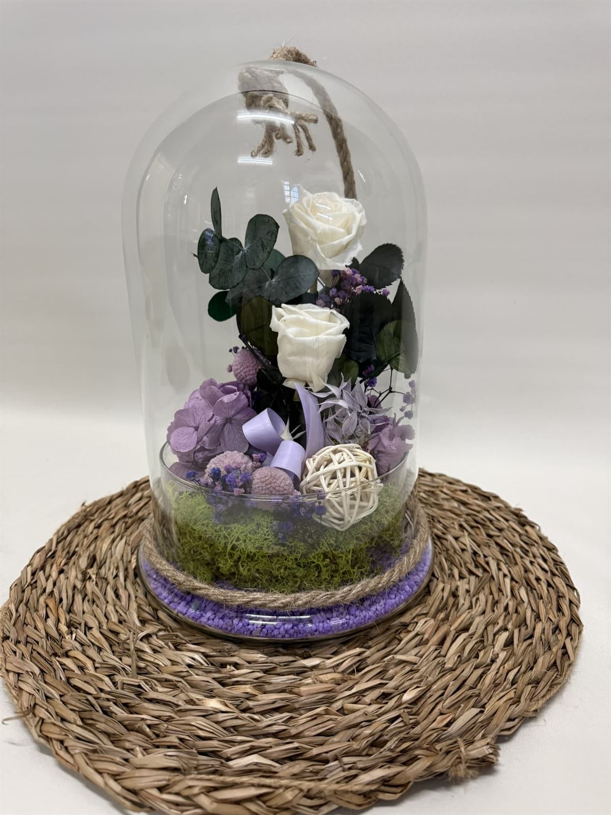 Terrarium cuerda en tonos blancos - Imagen 2