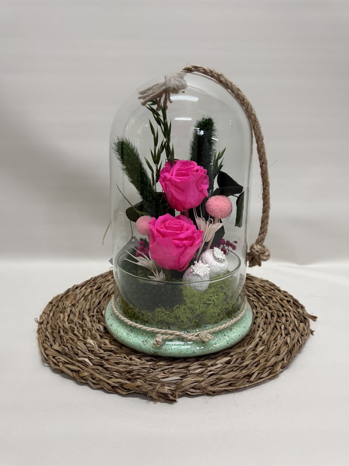 Terrarium cuerda en tonos fucsia - Imagen 2
