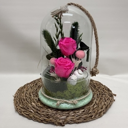 Terrarium cuerda en tonos fucsia - Imagen 2