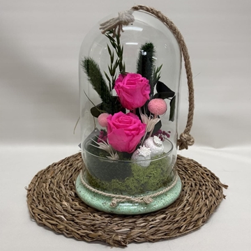 Terrarium cuerda en tonos fucsia - Imagen 2