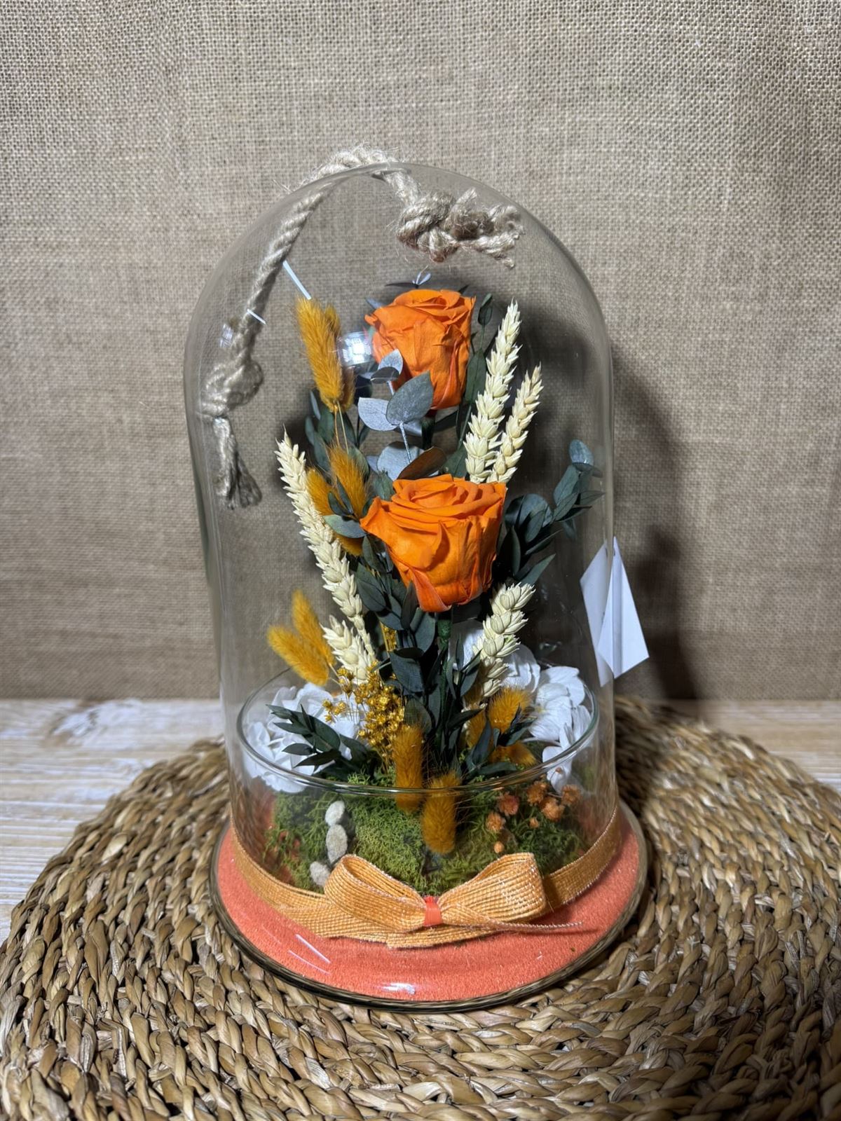 Terrarium cuerda en tonos naranjas - Imagen 1