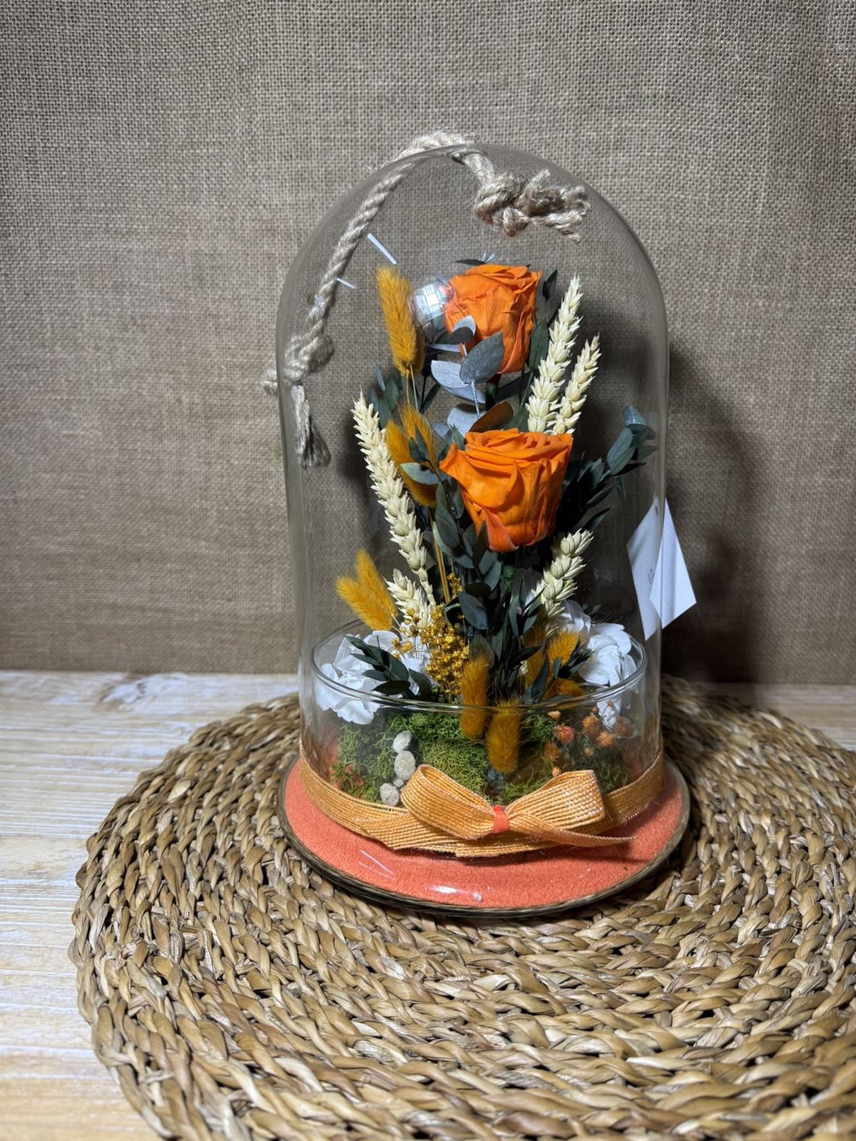 Terrarium cuerda en tonos naranjas - Imagen 2