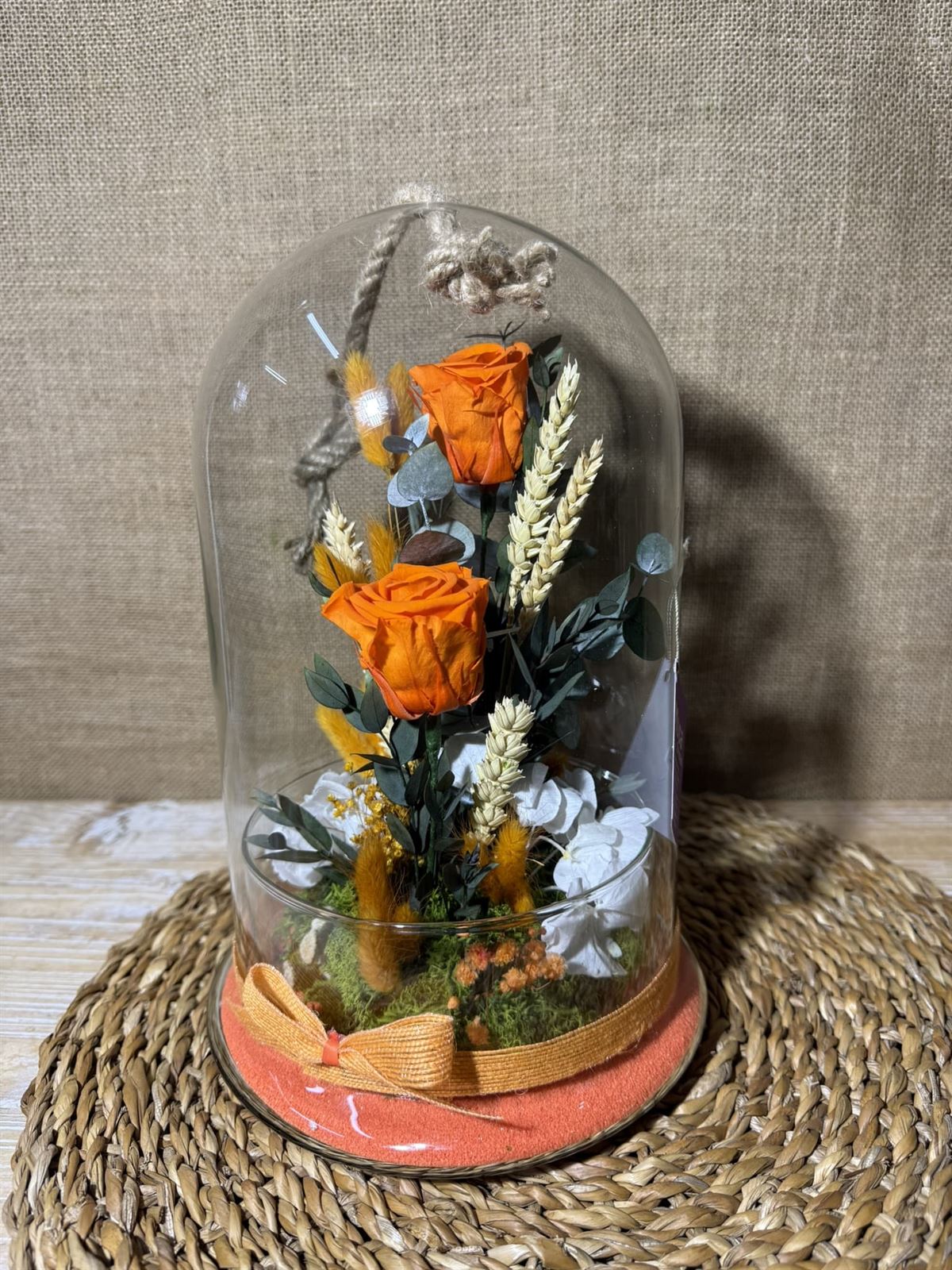 Terrarium cuerda en tonos naranjas - Imagen 3