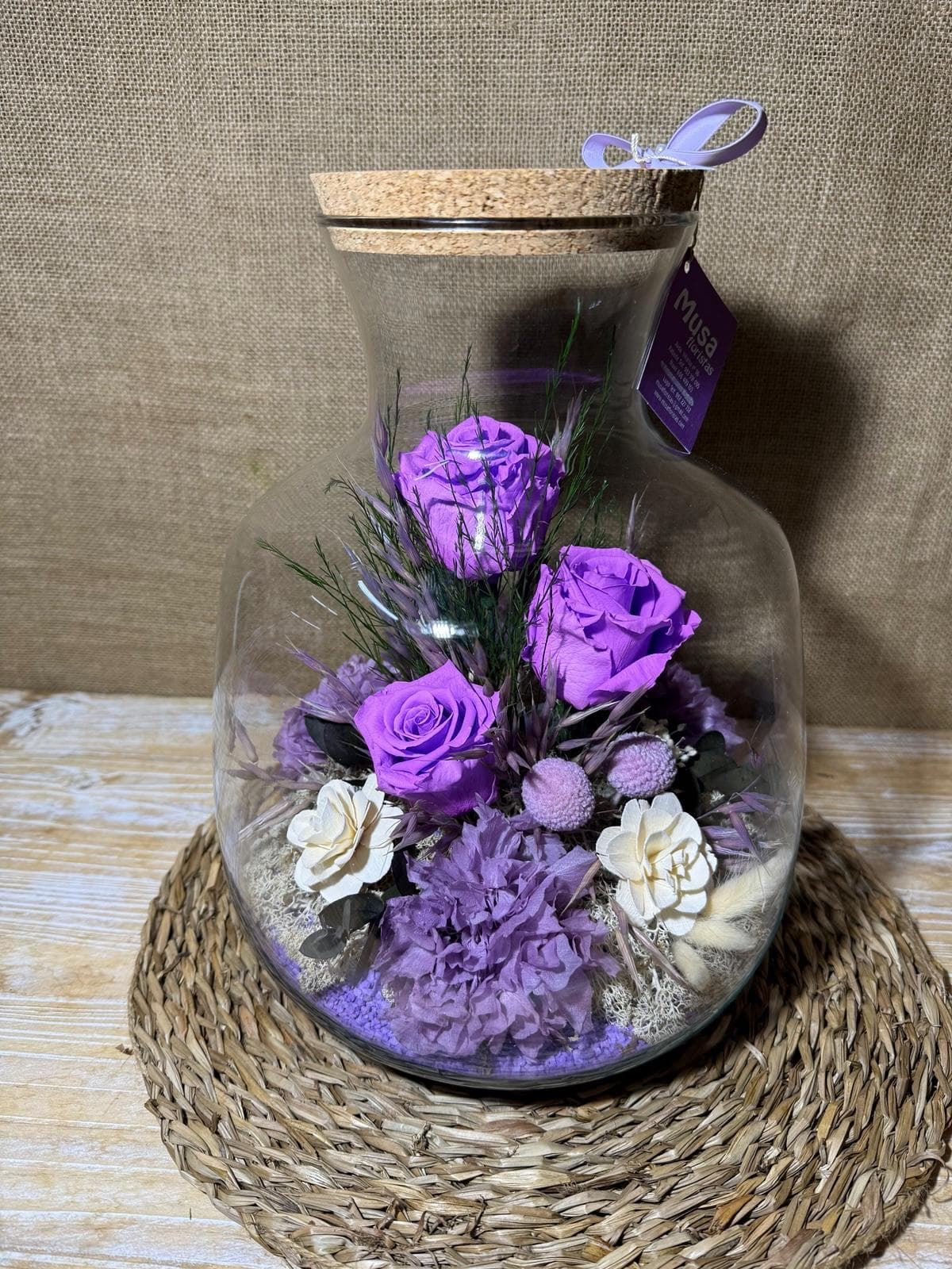 Terrarium en tonos lilas - Imagen 1