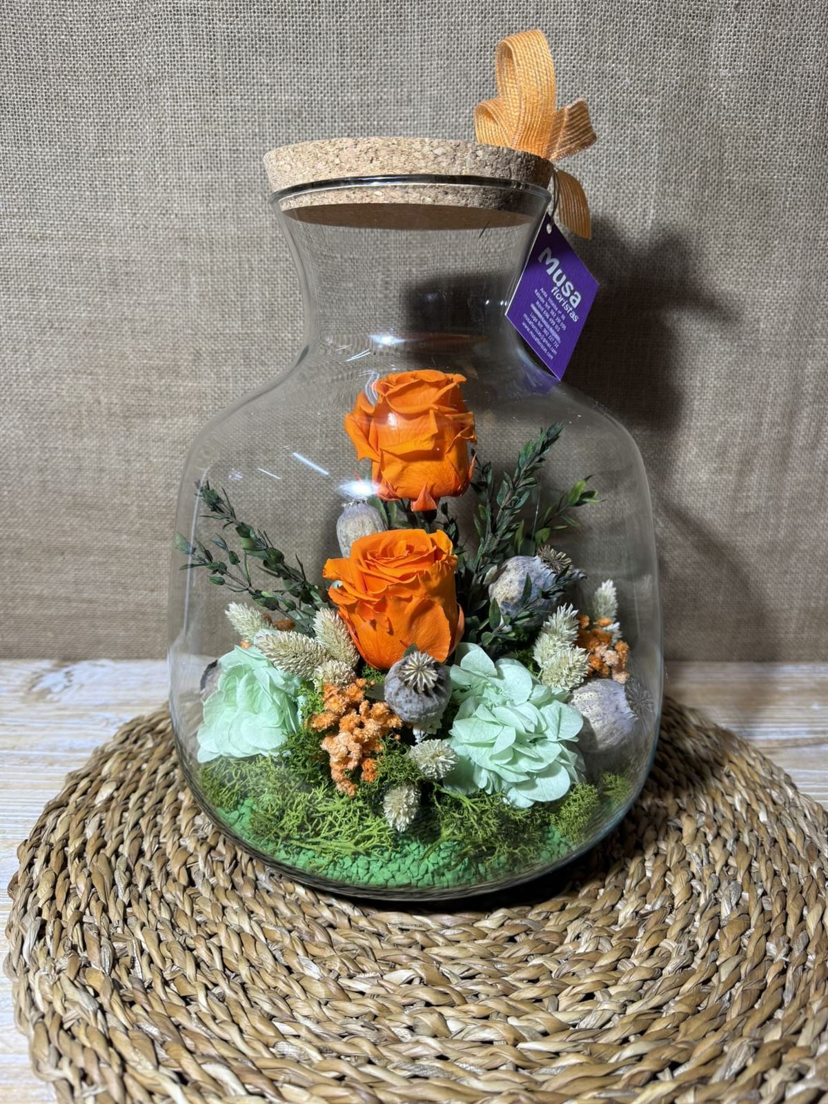Terrarium en tonos naranja - Imagen 1